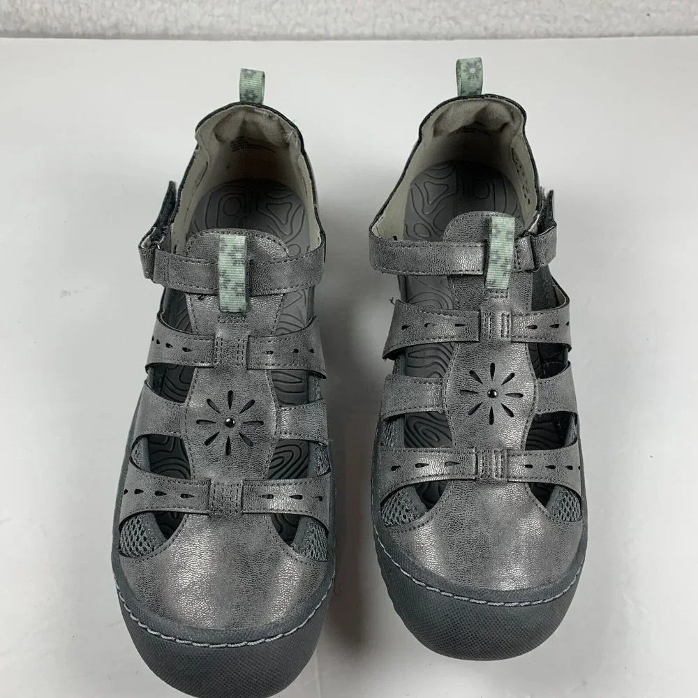 JBU by Jambu Gemini B3GEM45 Casual Fisherman Shoes Women's Sz 9.5W Gunmetal 7877